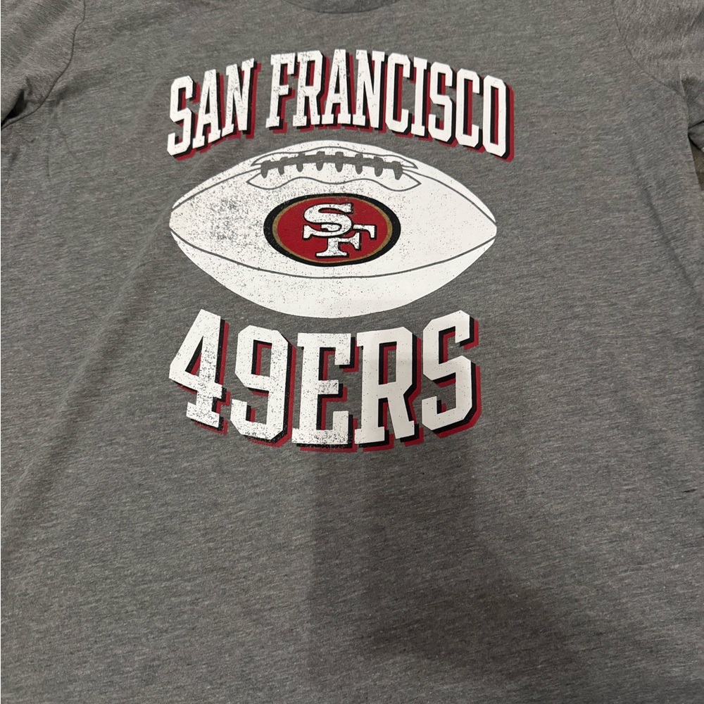 49ers Official NFL Team Apparel Women’s 3/4 sleeve V neck shirt- NWT 2XL - Picture 2 of 4